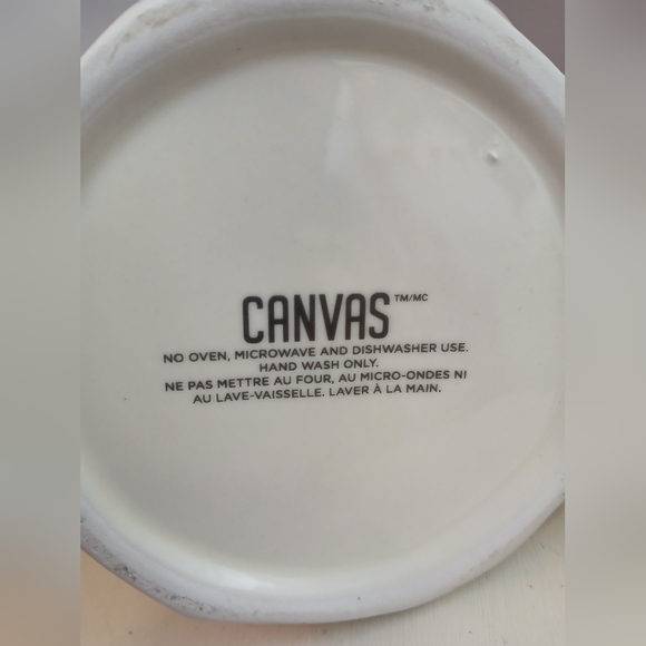 Canvas Christmas tree mug spoon holder gold white with lid FREE add on - Picture 6 of 7